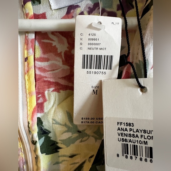 ANTHROPOLOGIE x FAITHFULL THE BRAND US 6/M Romper Ana Playsuit Floral - Picture 5 of 5